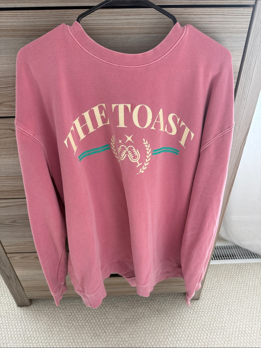 The Toast (the morning toast) merch- Pink Crewneck Sweatshirt